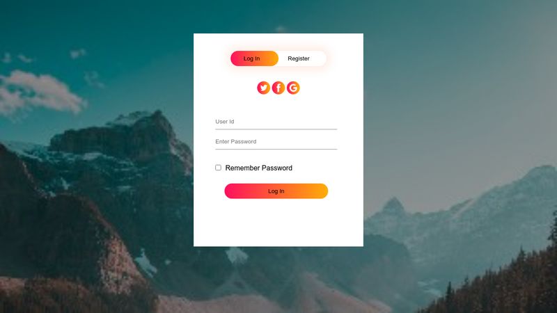 Catchy Registration/Login Form