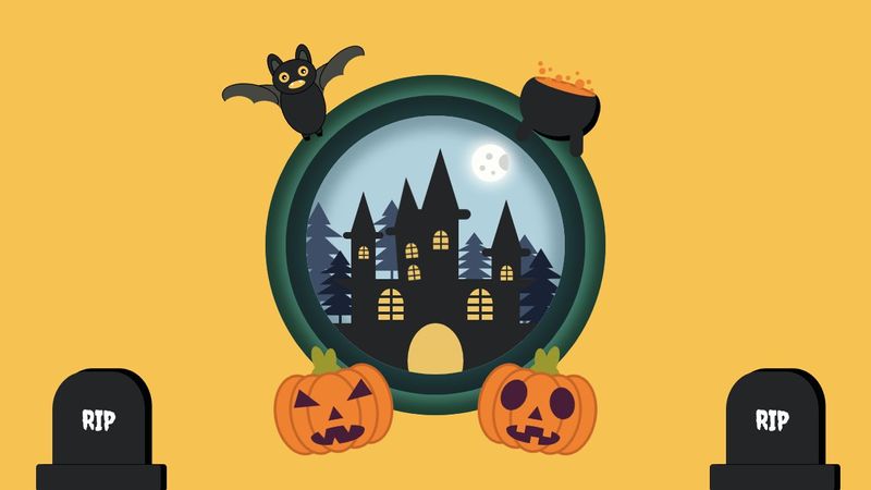 Halloween Pure CSS Draw Animation