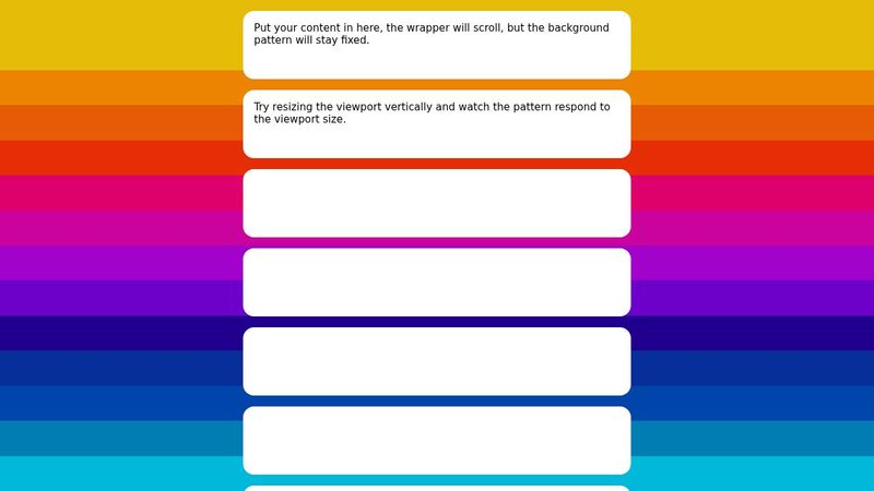 Responsive striped CSS pattern inspired by 80s VHS tapes