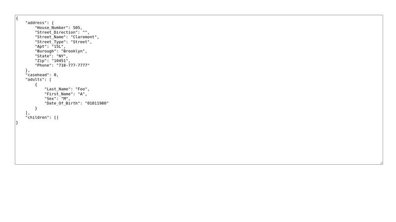 Display formatted JSON object