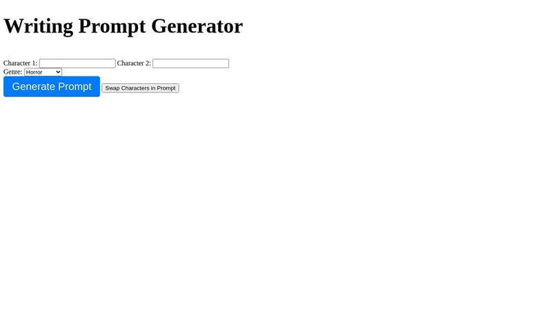 Writing Prompt Generator