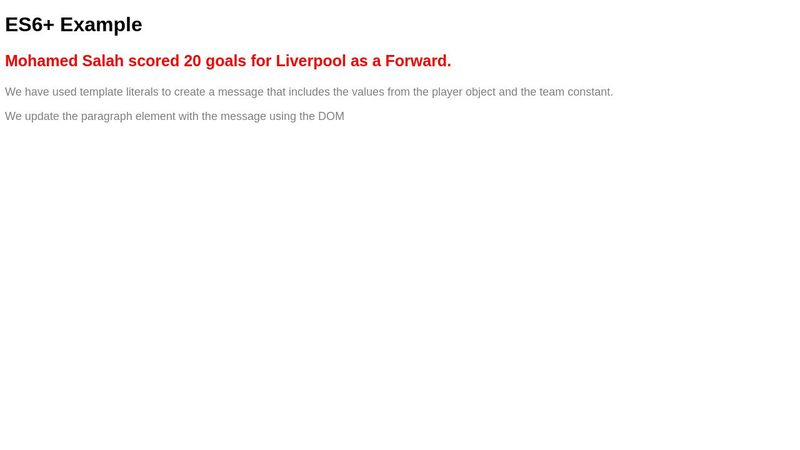 JavaScript ES6+ Features