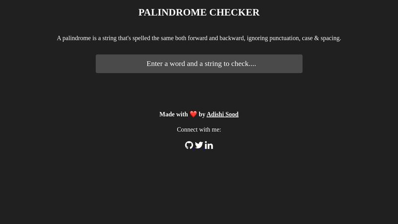 Palindrome_Checker