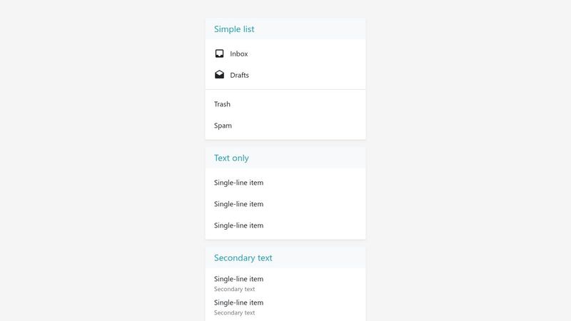 Bootstrap 4 - Component List
