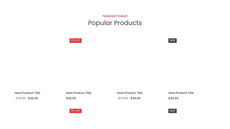 Popular Products Section Using HTML , CSS , Bootstrap