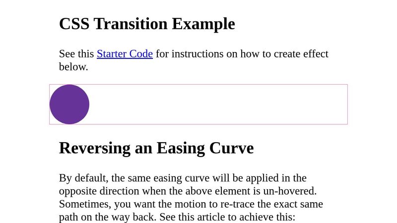 CSS Transition Example