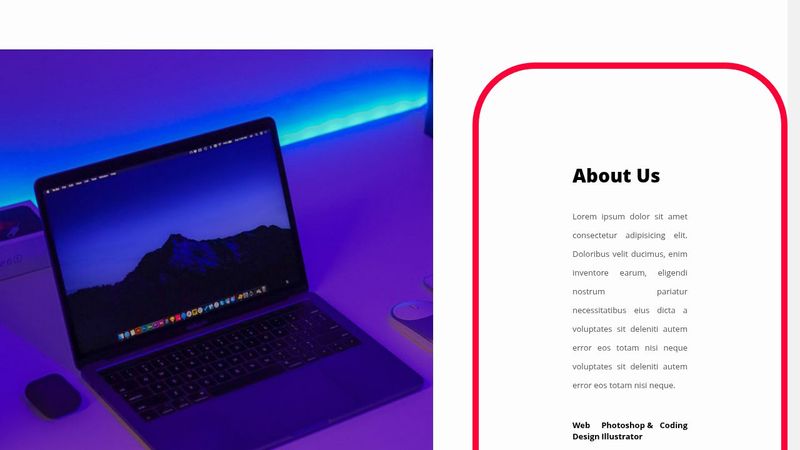 Responsive About us Section Using HTML & CSS