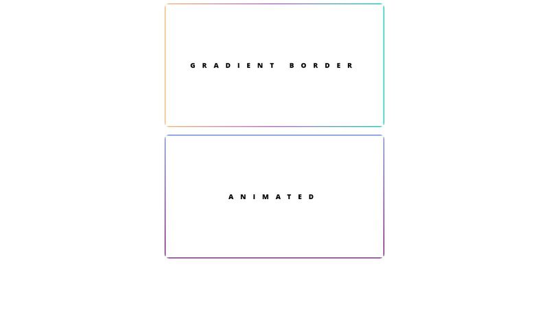 CSS Gradient Border + Animated