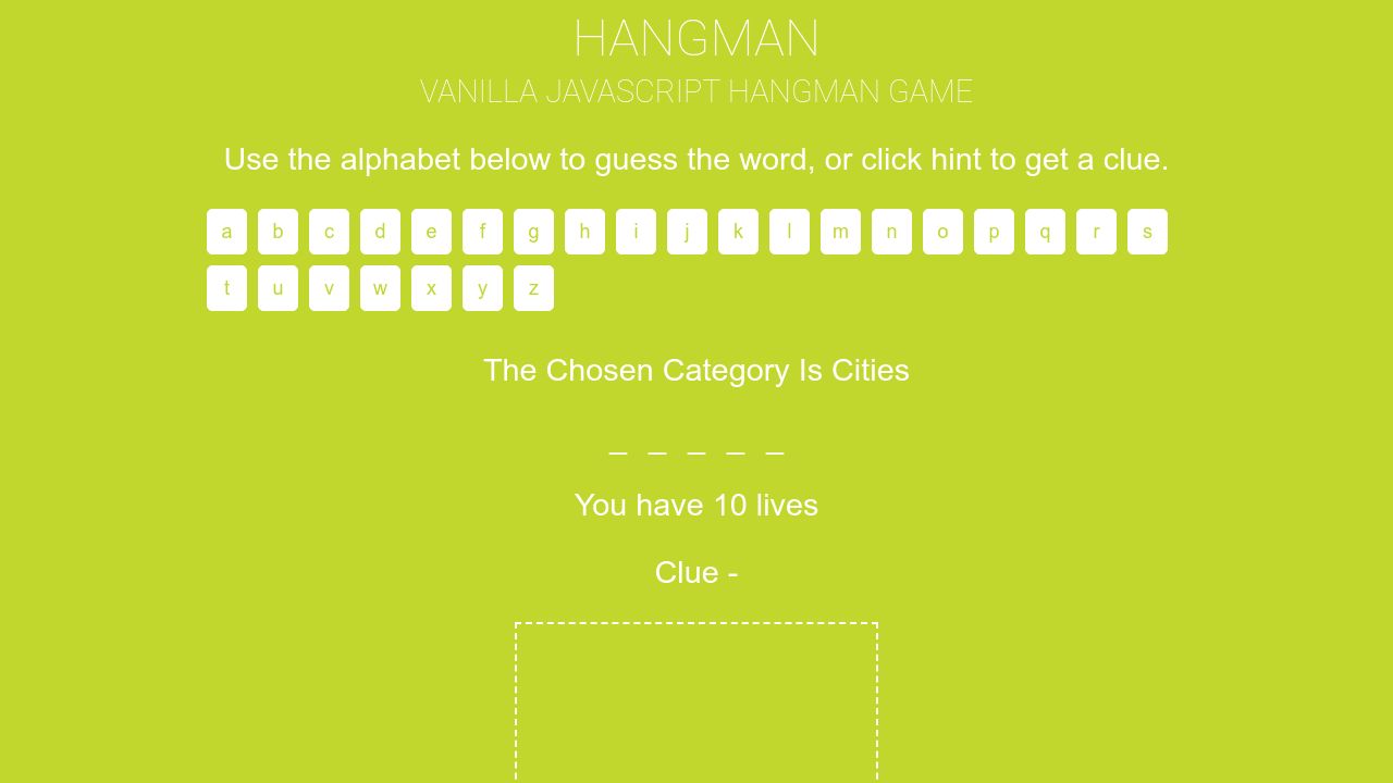 Hangman Game Online