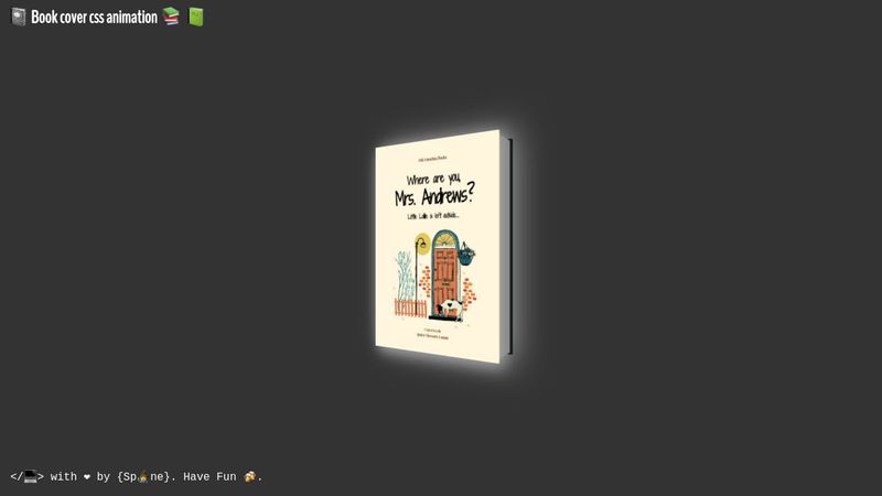 📓 Book cover css animation - css animation