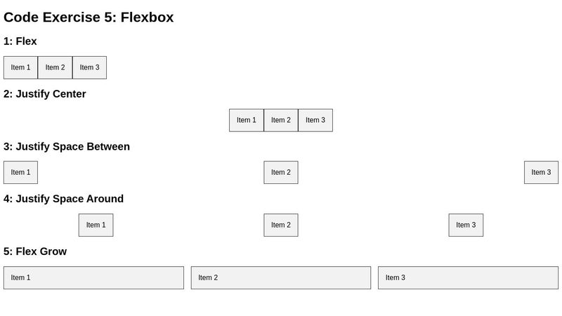 Code Exercise 5: Flexbox