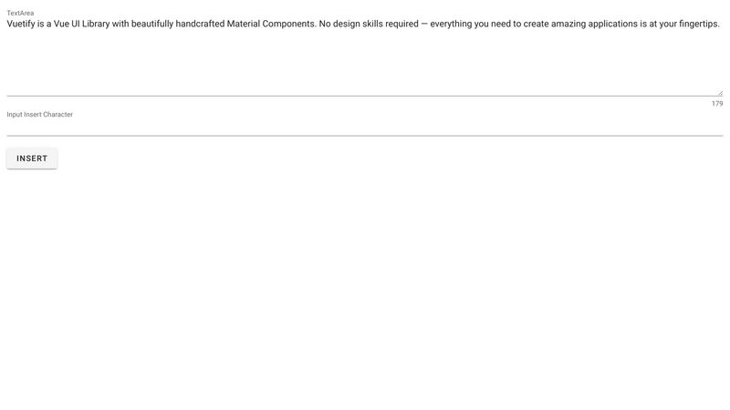 insert-character-at-cursor-position-in-vuetify-textarea