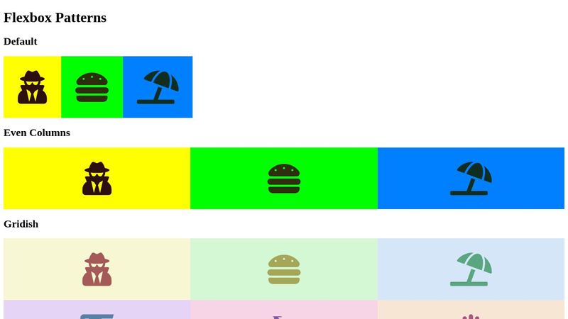 Flexbox patterns
