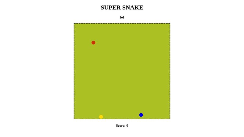 html+css+js 'SNAKE' testing