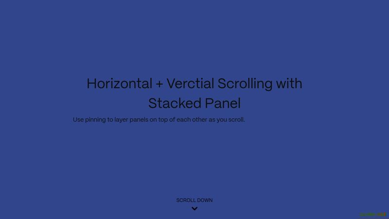 Horizontal + Verctial Scrolling with Stacked Section