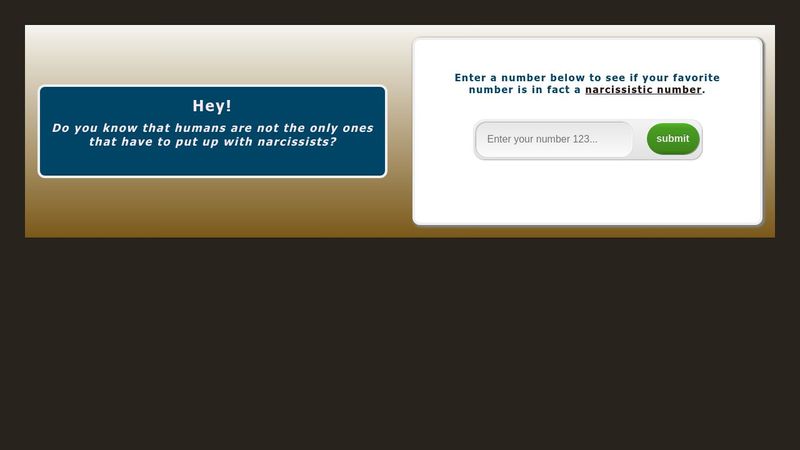 Narcissistic Numbers