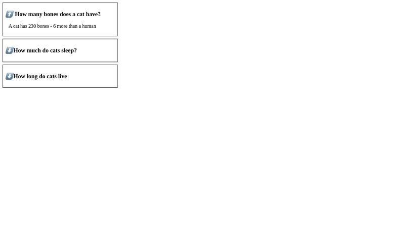 FAQ component - React template