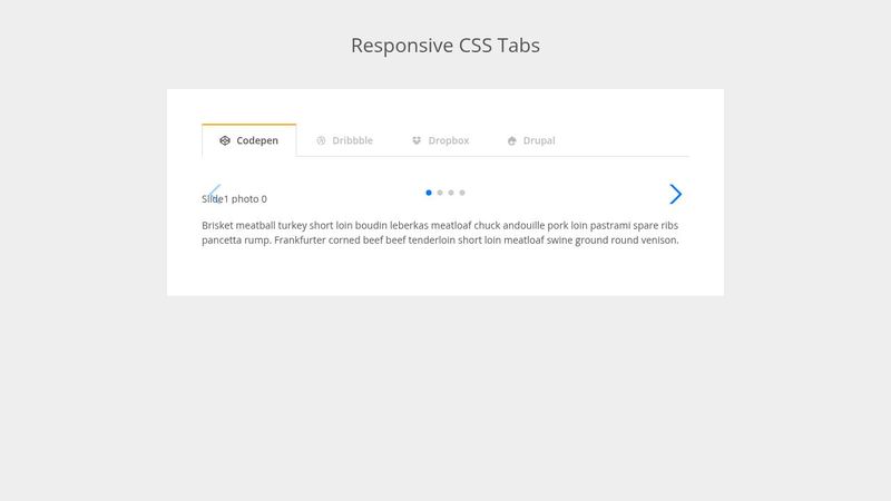 Responsive CSS Tabs + Swiper Slide