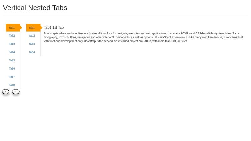 Vertical nested tabs