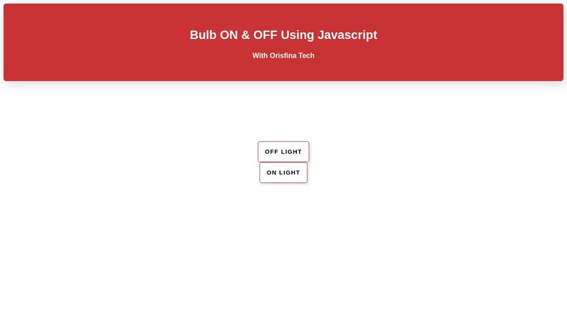 Simple ON & OFF Bulb using HTML, CSS & JS