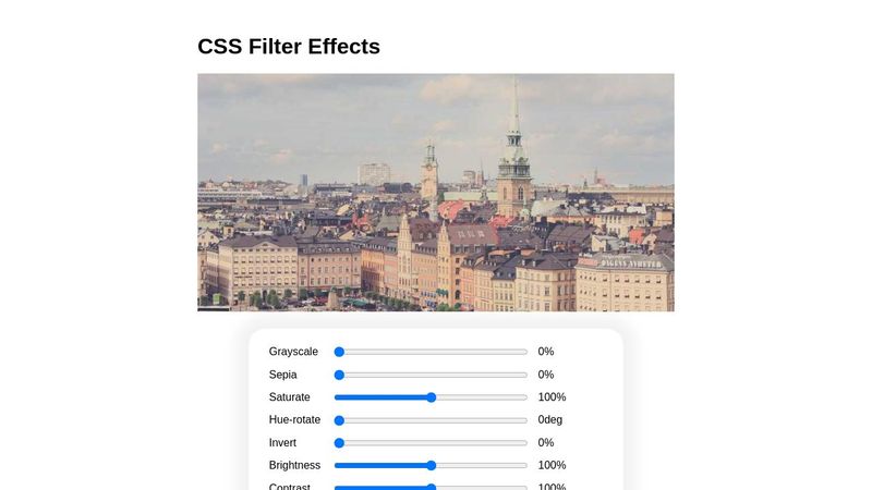 CSS Filter Effects