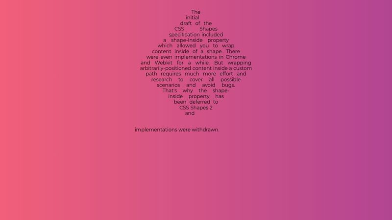 [CSS] Text inside shape