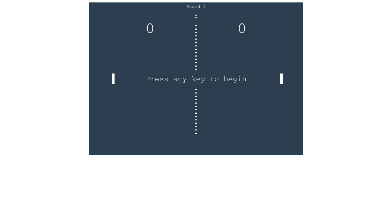 Basic Pong HTML and JavaScript Game · GitHub