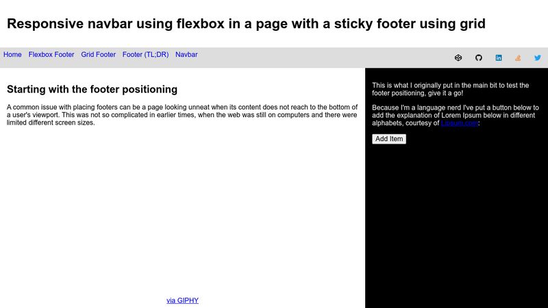 flexbox - button sticks to bottom