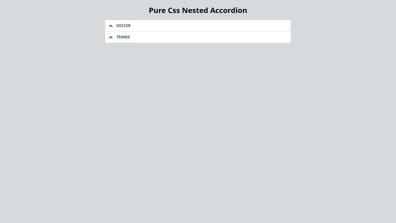 Pure Css Nested Accordion