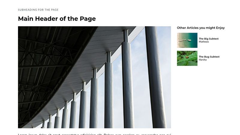 CSS Grid - Article Layout