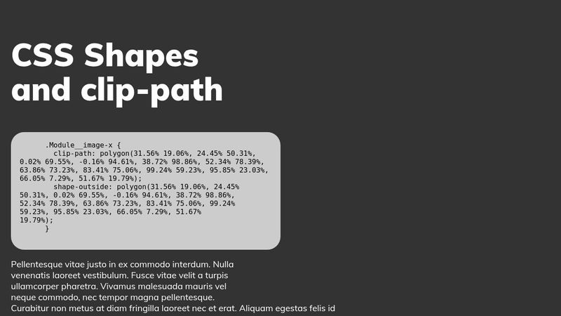 CSS Shapes and clip-path