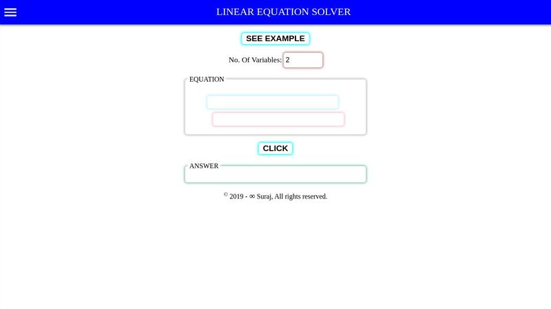 LINEAR EQUATION SOLVER v3.4