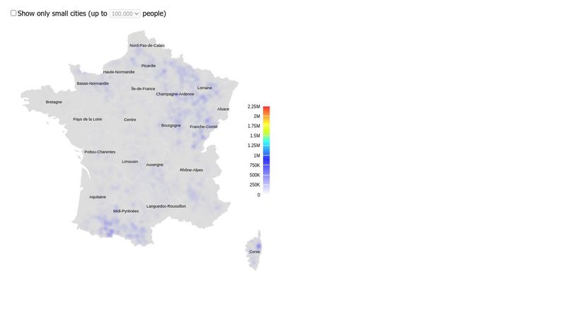 HeatMap Demo - Heatmap over Geographic Map