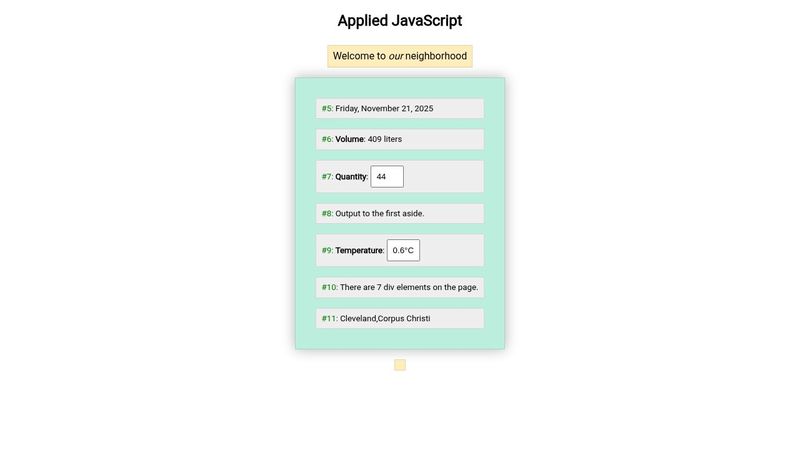 🔒 Applied JavaScript Activity