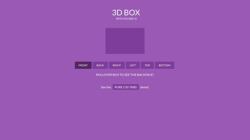 3D Box with CSS