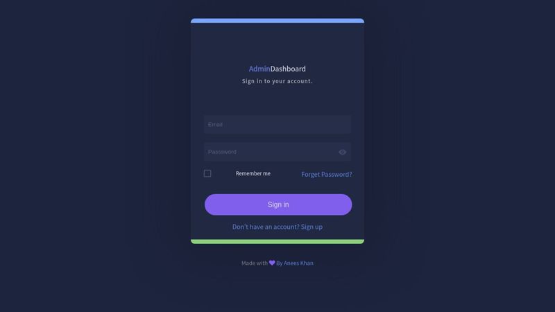 Elegant Login Form with ParticlesJS (with form validation and show/hide ...
