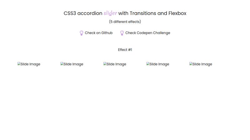 CSS3 accordion slider with Transitions and Flexbox