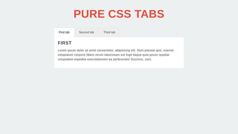 Pure tab css