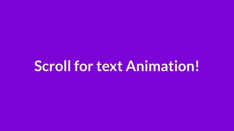 on scroll text animation