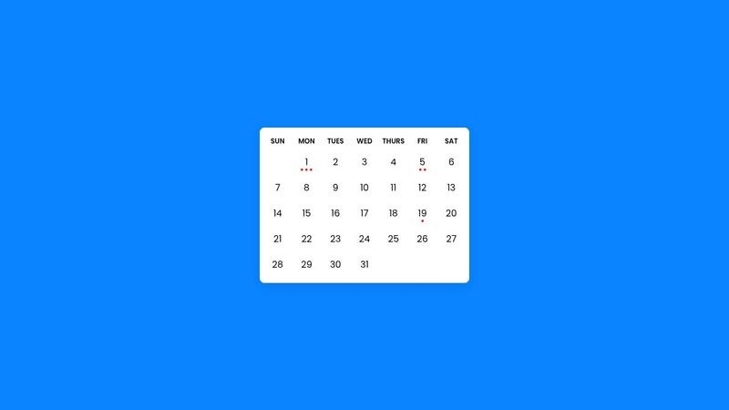 CSS Dot Calendar