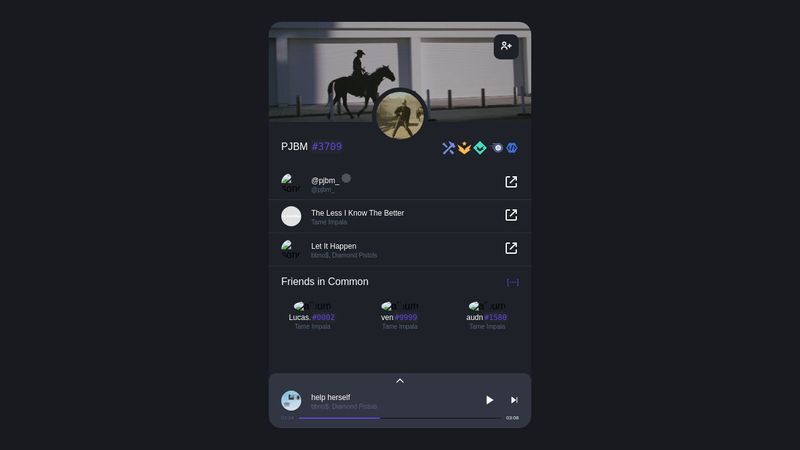 Discord Profile Card Template.