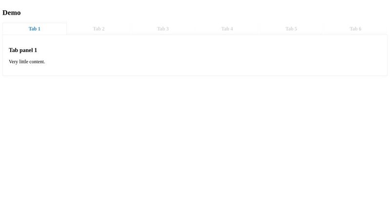 Pure CSS tab solution