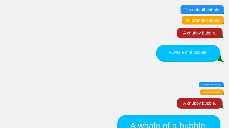 Pure CSS iOS Chat Bubbles Sass Mixin