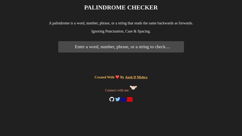 Palindrome Checker