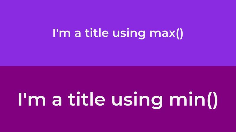 Css min max css-min-max