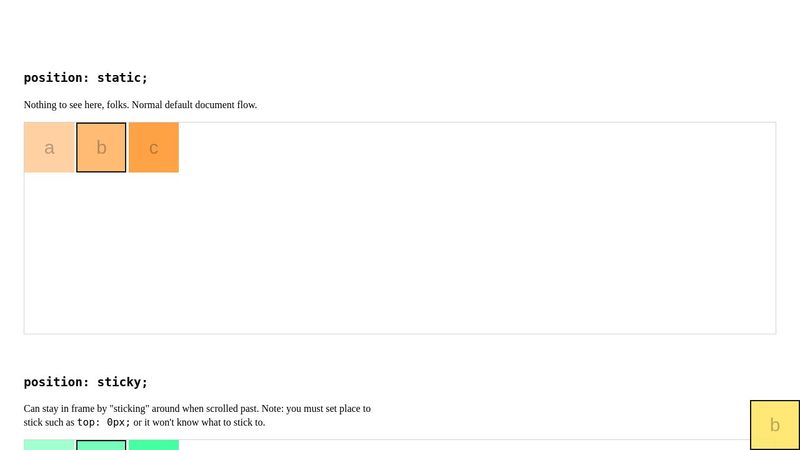 CSS position example OK