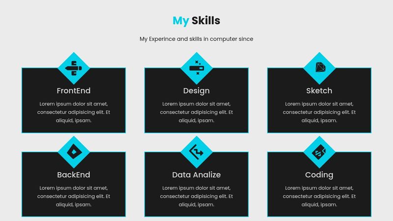 CSS Animated Skills Cards