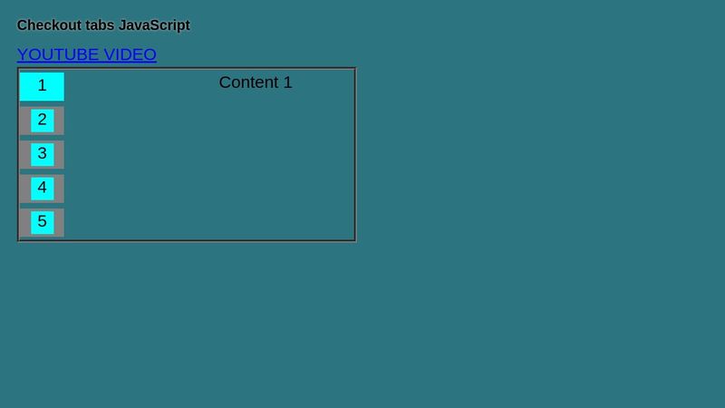 Tabs side menu - switching content to JavaScript v2