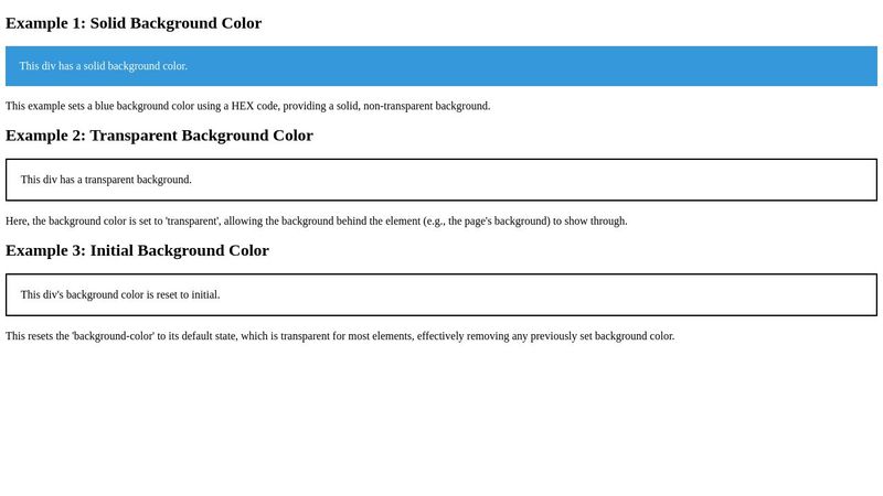 CSS 'background-color' Property