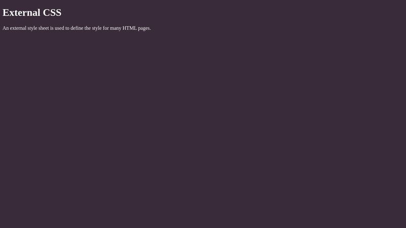External CSS